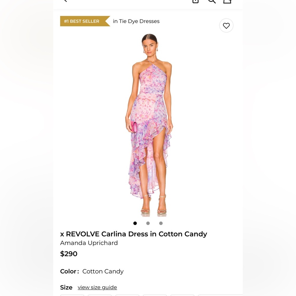 Amanda Uprichard Pink Floral High-Low Halter Dress